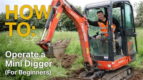 how to drive a mini excavator|mini excavator controls run through.